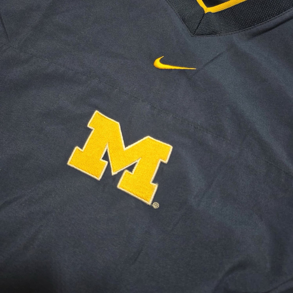 Vintage Nike Team MICHIGAN XXL Pullover V-Neck Windbreaker Jacket Anorak - Picture 4 of 9